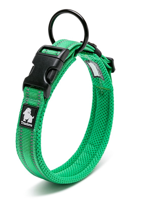 True Love Heavy Duty Reflective Dog Collar - Green, 2XL-1962324886454145024