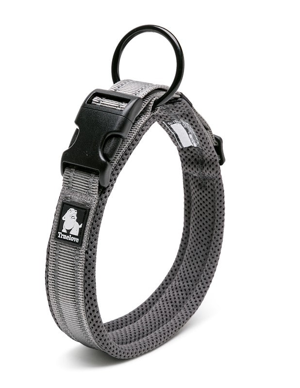 True Love Heavy Duty Reflective Dog Collar - Grey, 2XL-1962324885128744960
