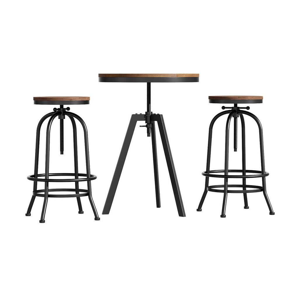 Artiss Bar Table Stools Set Dining Desk Industrial Kitchen Chairs Cafe Pub