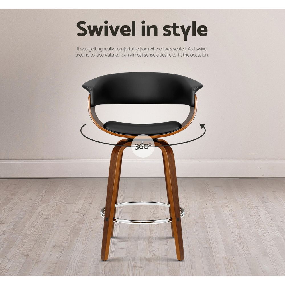 Artiss Bar Stools Set of 3 Kitchen Wooden Bar Stool Dining Chair 65cm