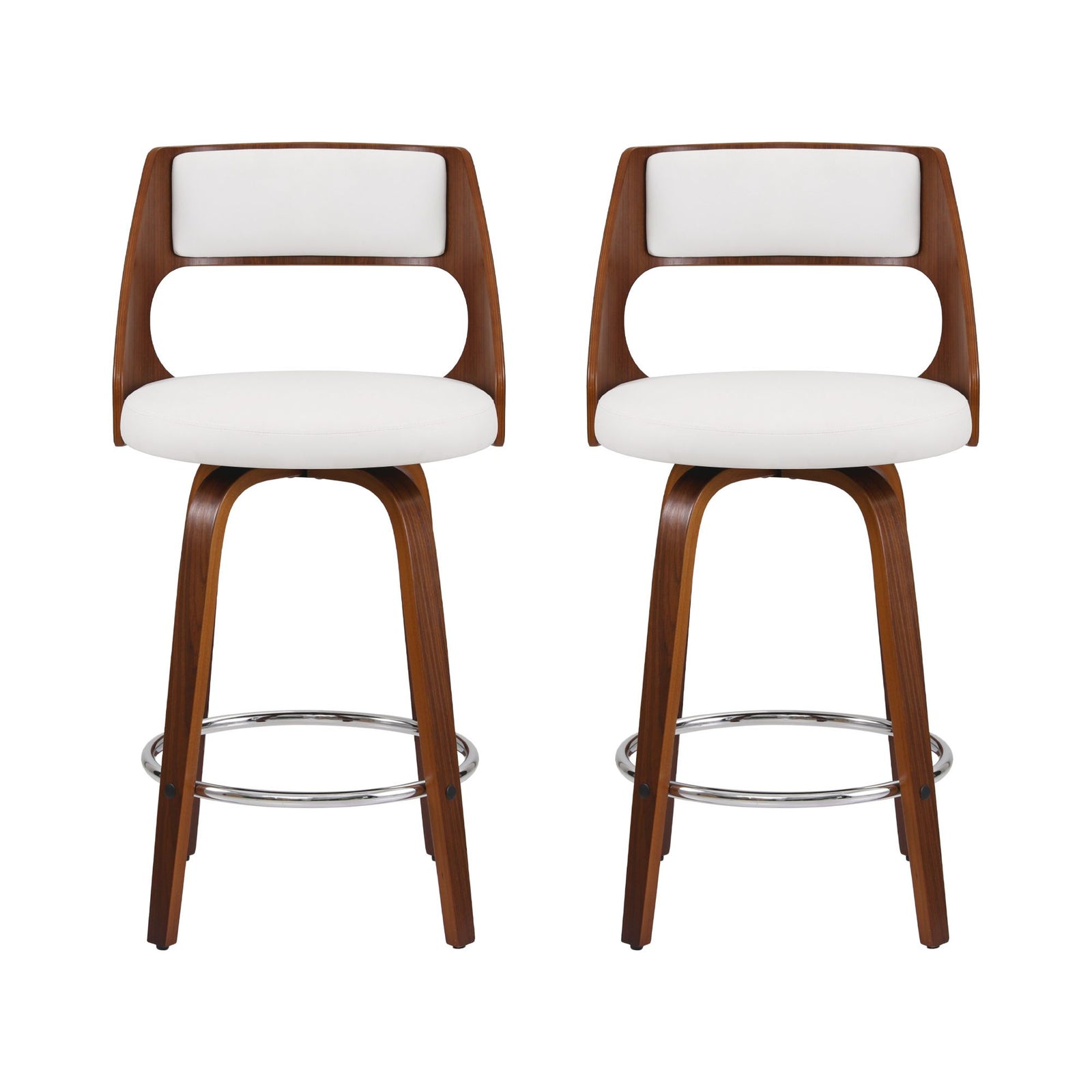 Artiss Wooden Bar Stools Set of 2 Swivel Kitchen Counter Stools Chair 65cm