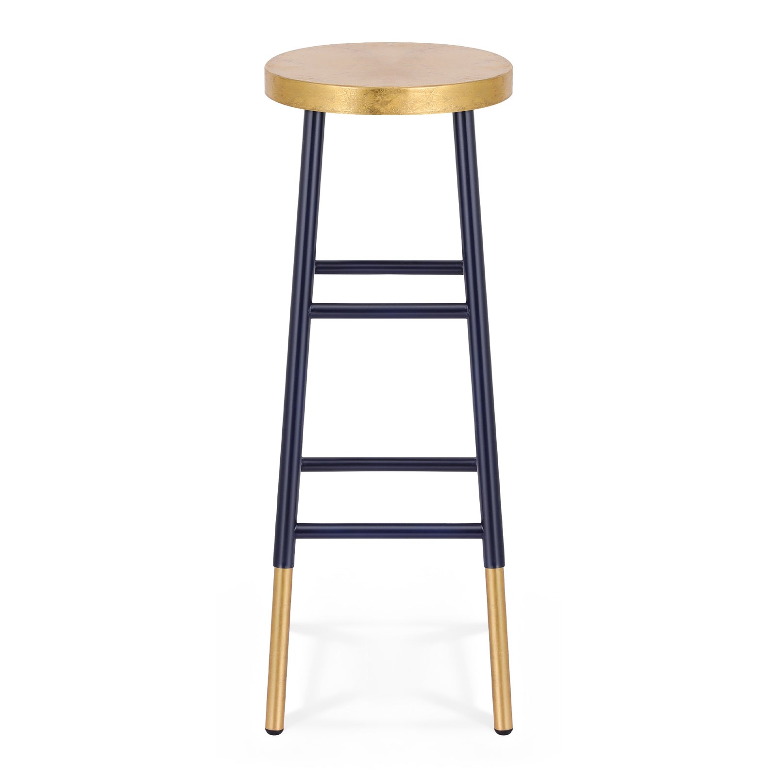 Artiss Bar Stools Metal Gold Navy