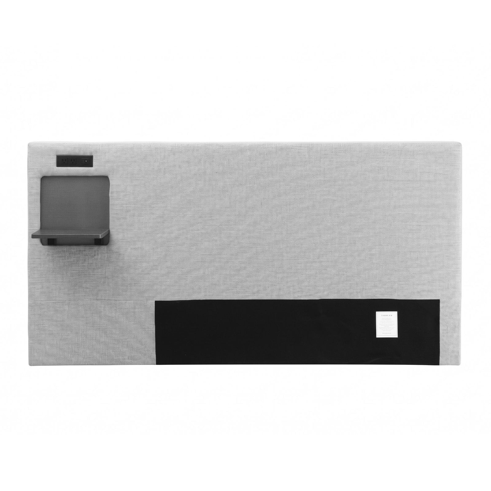Artiss Queen Headboard Upholstered Foldable Table Charging Station Grey