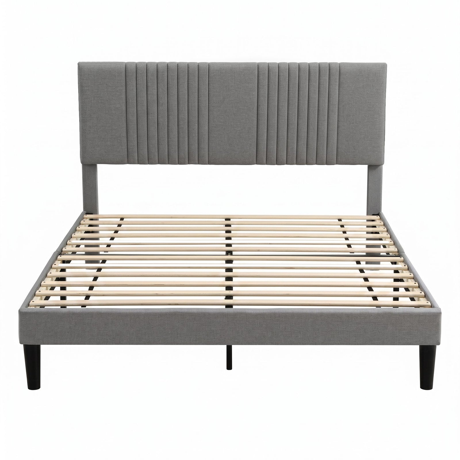 Artiss Double Bed Frame with Adjustable Headboard, Grey, 300kg Capacity