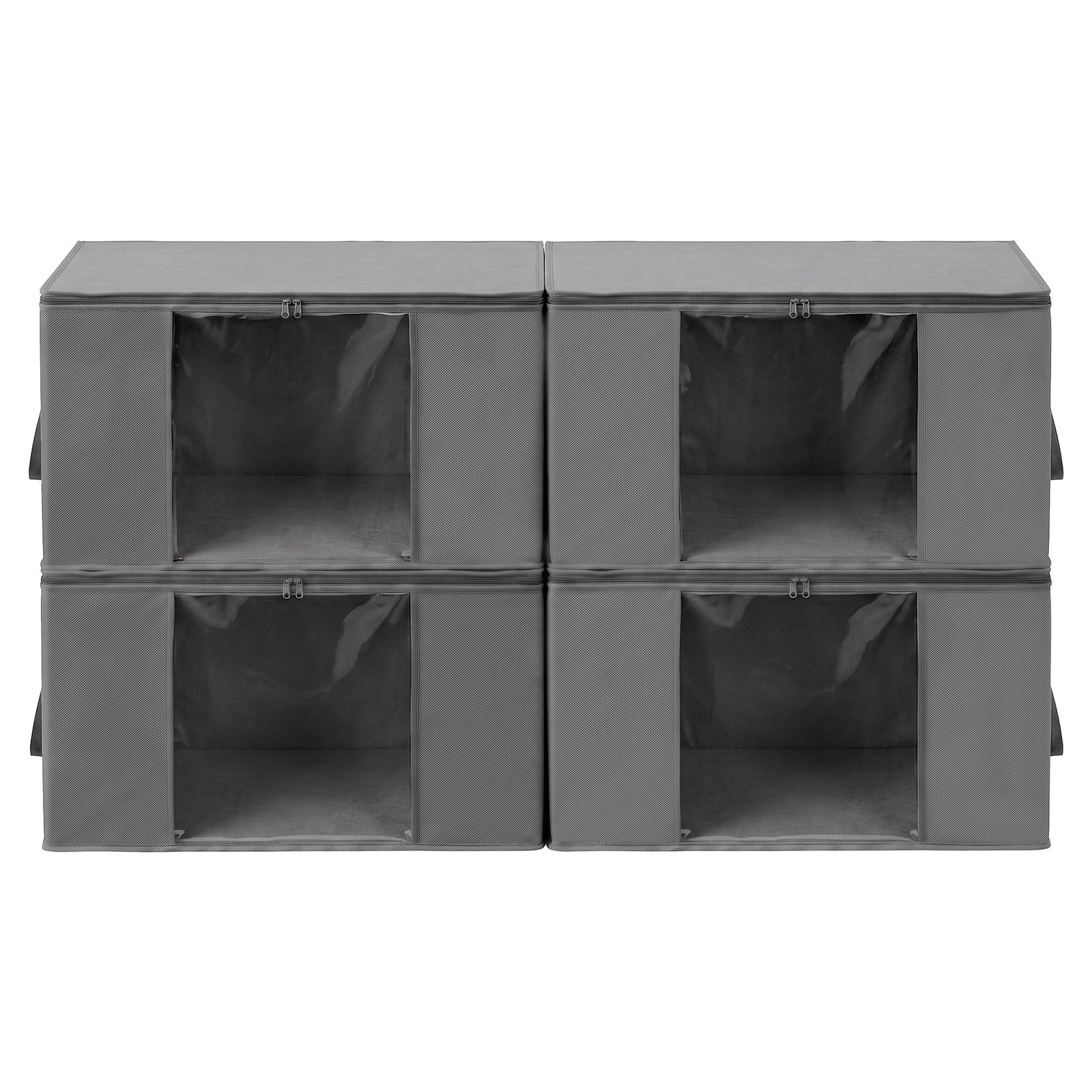 Artiss Blanket Storage Bags Box X4 Clothes Quilt Container 84L Organiser Grey