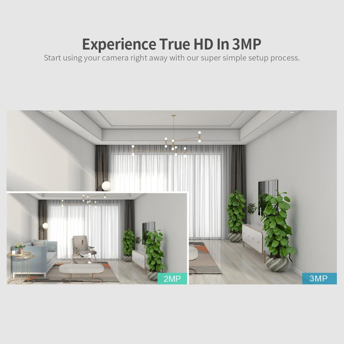 Ai Ip Camera With 3.0Mp 1296P Hd Two-Way Talk Auto Tracking Humanoid Detection Night Vision Tf Card Support-1964932158116204553