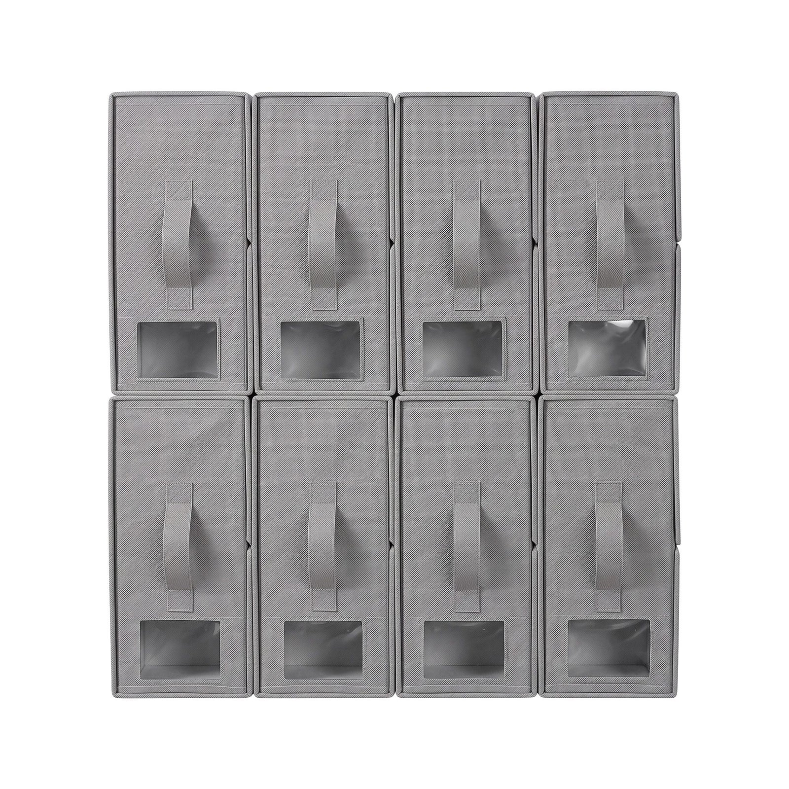 Artiss Bed Sheet Organisers Box Set 8Pcs Storage King Size Bedding Foldable Grey