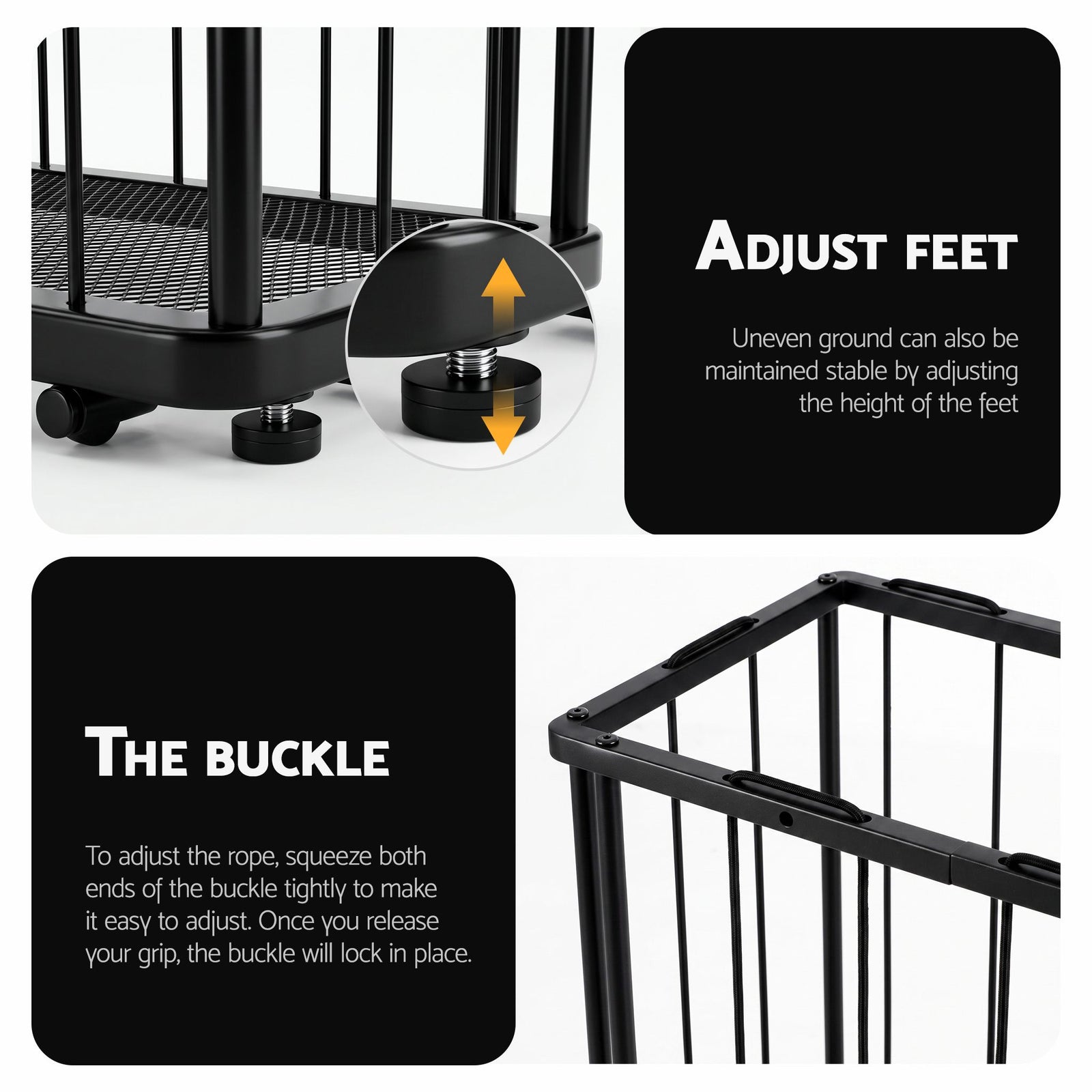Everfit Ball Storage Rack Elastic Rope Ball Rack Wall Mounted & Floor Organizer