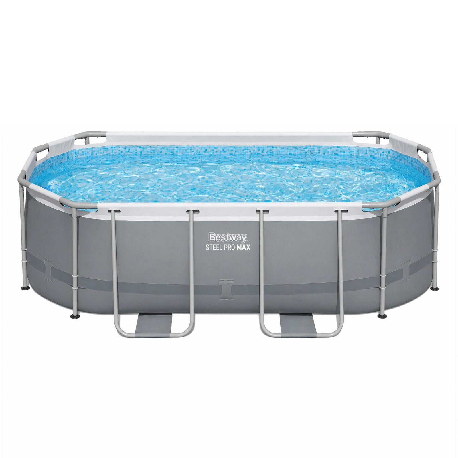 Bestway Swimming Pools 305cm x 200cm x 84cm Steel Above Ground Backyard Pool Set