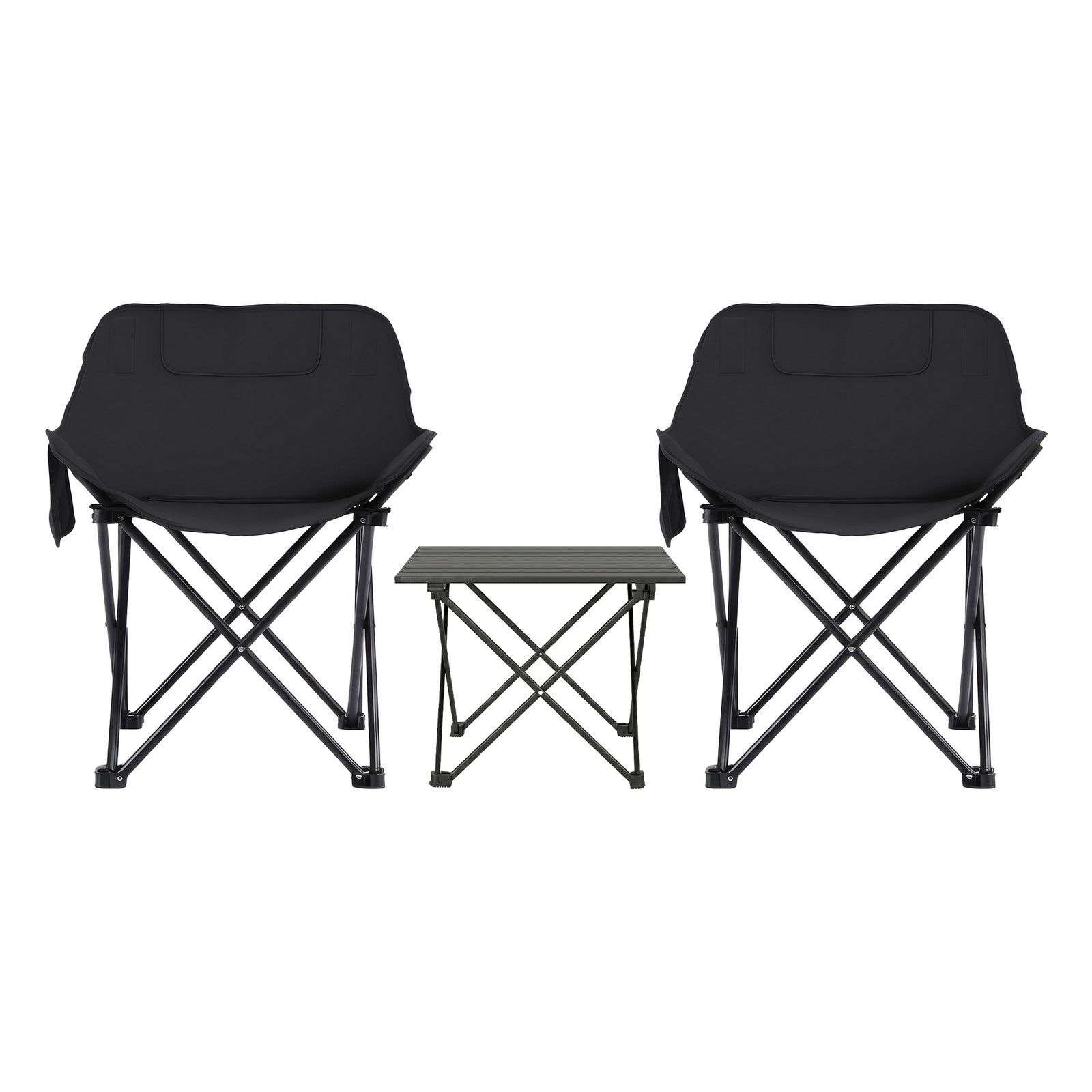 Weisshorn 3pc Camping Table Chair Set Outdoor Folding Aluminium Portable Picnic
