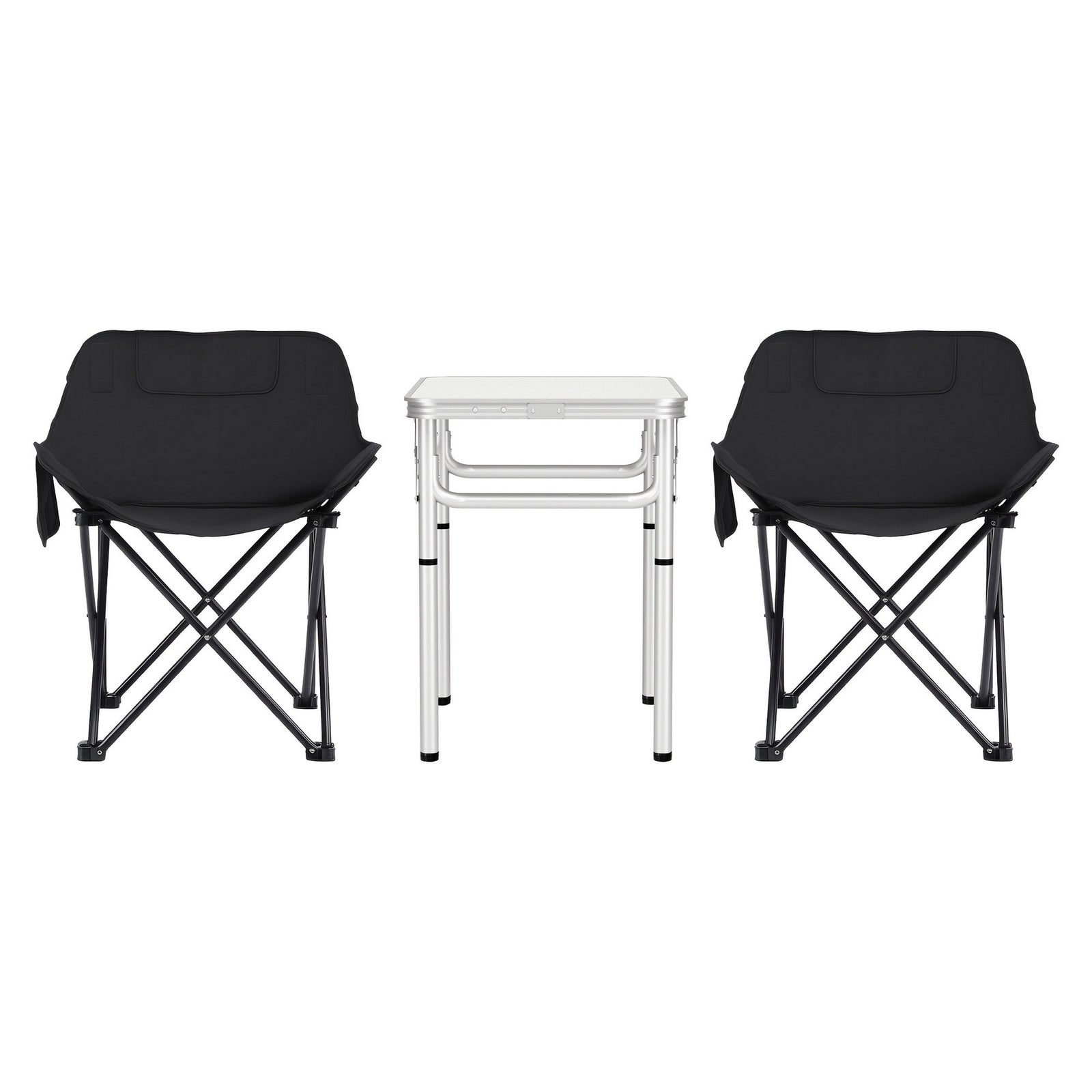 Weisshorn 3pc Camping Table Chair Set Outdoor Folding Aluminium Portable Picnic