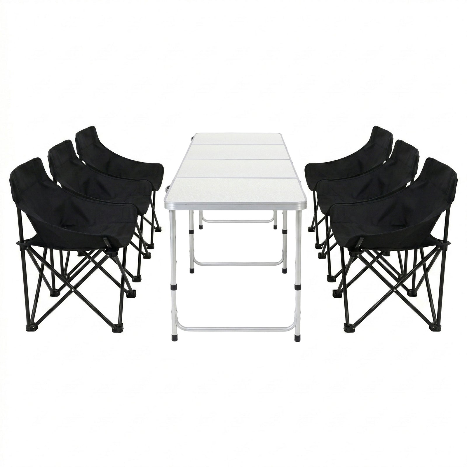 Weisshorn 7pc Camping Table Chair Set Outdoor Folding Aluminium Portable Picnic