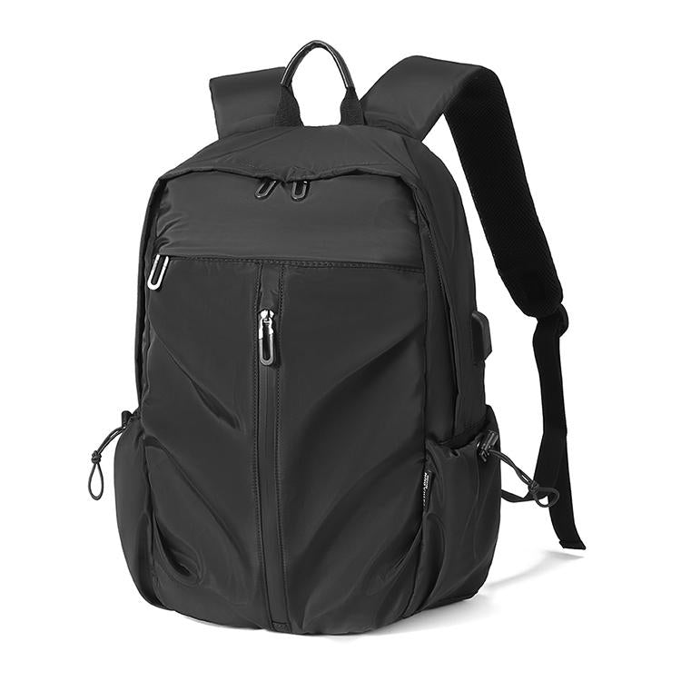 Black Oxford Laptop Backpack - Multifunctional-1915196717096112128