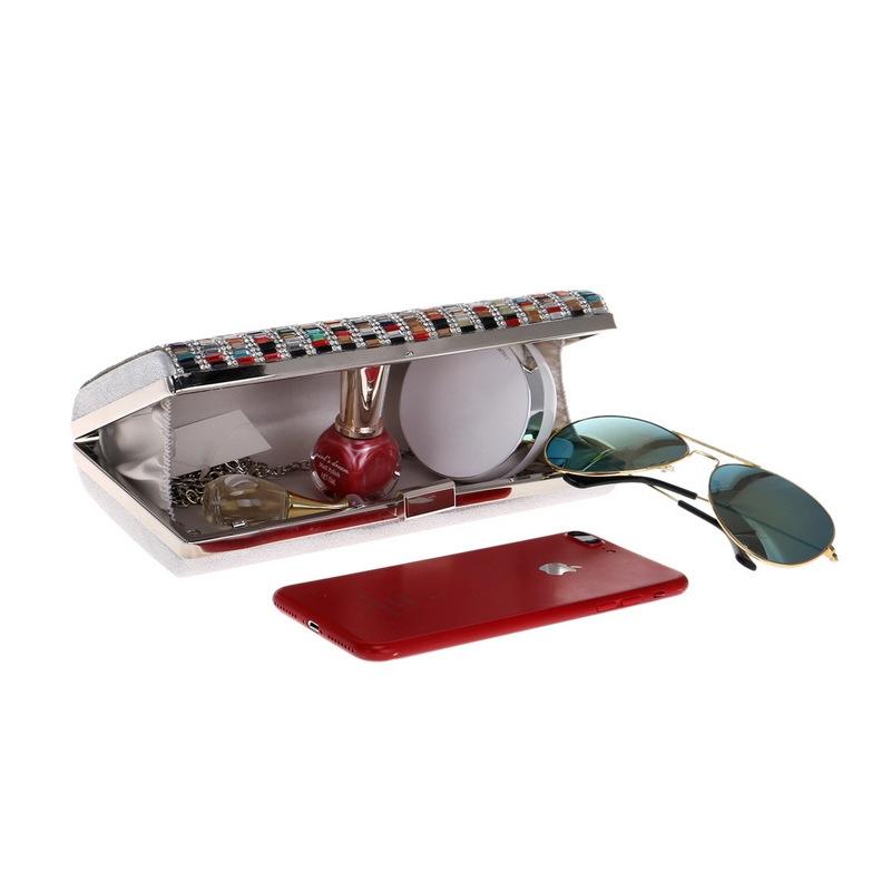 Gold Diamond Square Handbag For Fashion Banquets And Parties-1915196564377309187