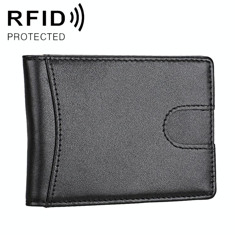 Mini Crazy Horse Leather Rfid Wallet - Antimagnetic-1915197603813920777