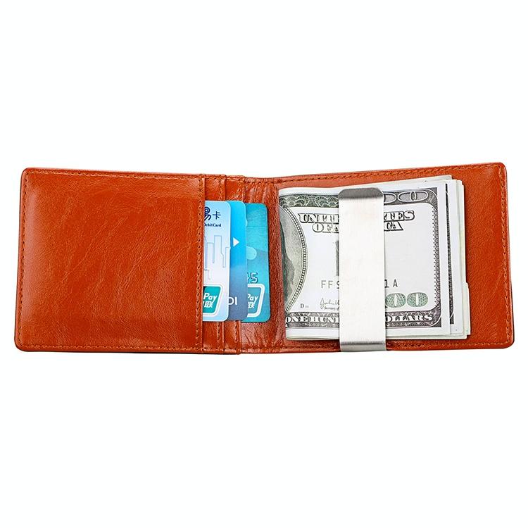 Mini Crazy Horse Leather Rfid Wallet - Antimagnetic-1915197603813920774
