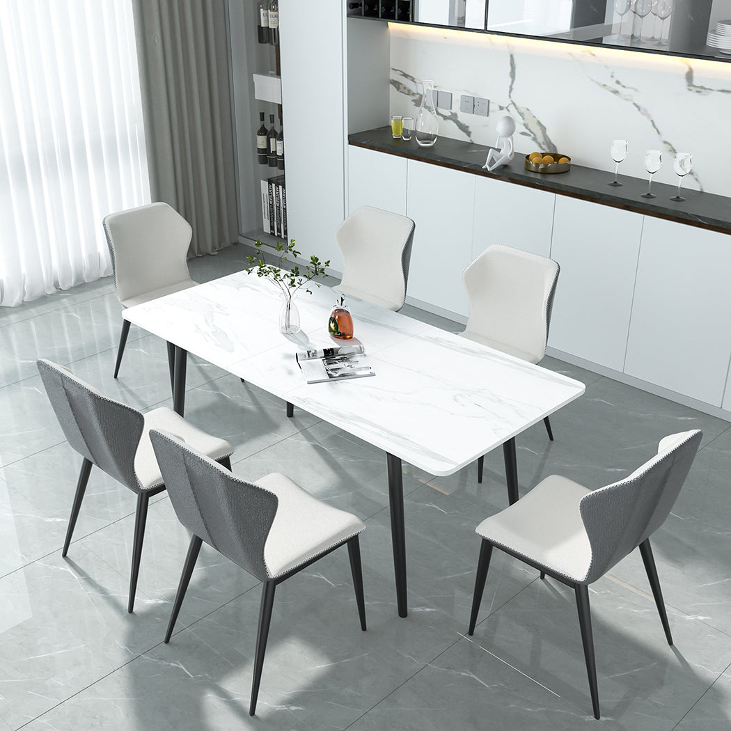 Levede Steel Dining Table 4-6 Seater 150cm-1954802378901426182