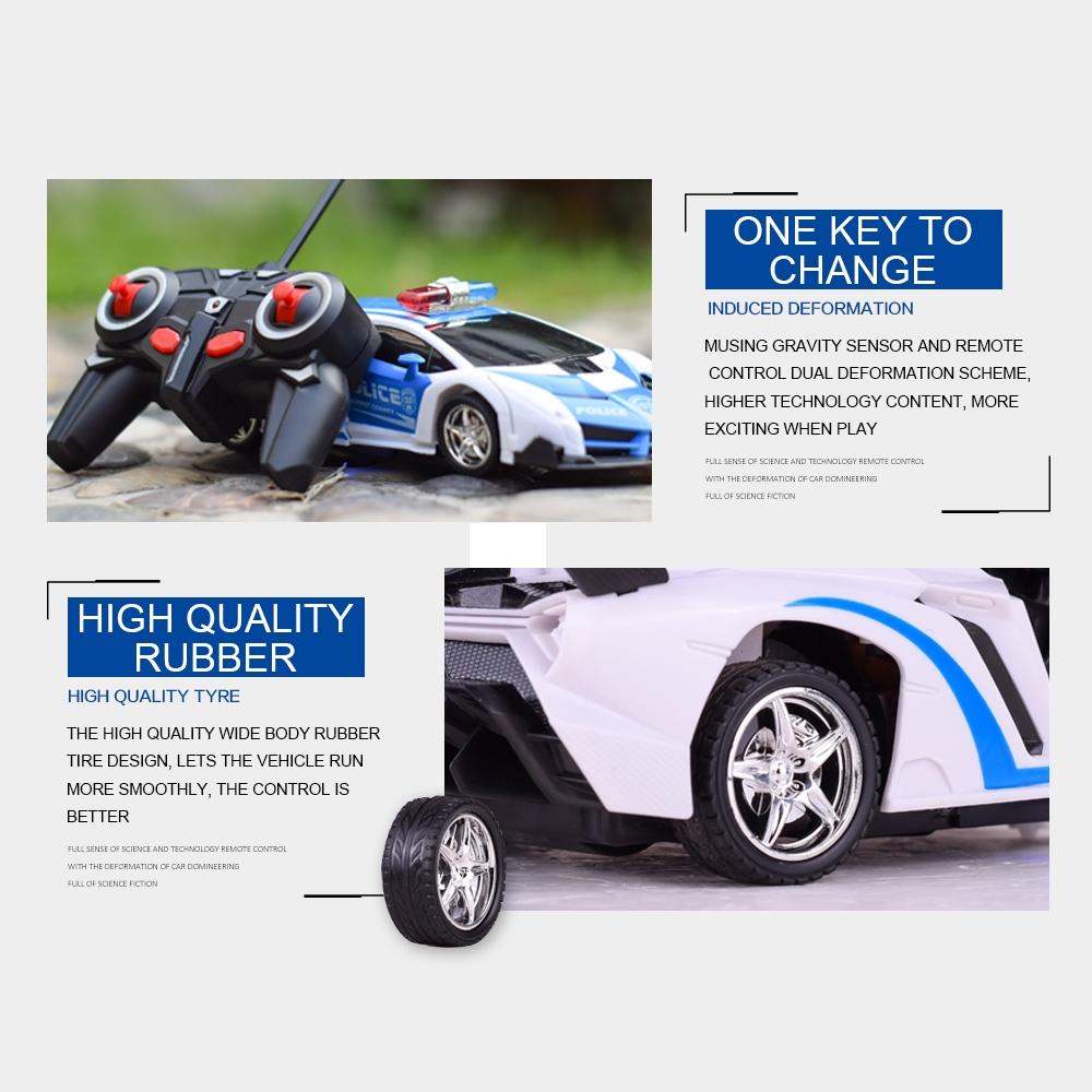 Remote Control Deformed Car - 4 Channels Blue-1915196566185054216