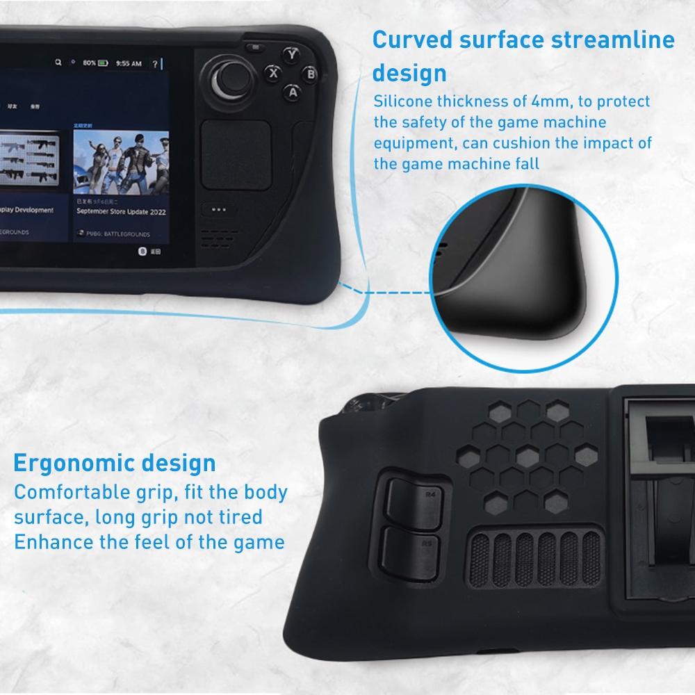 Steam Deck Silicone Case Set With Holder - Protect Your Console-1915197072076836869
