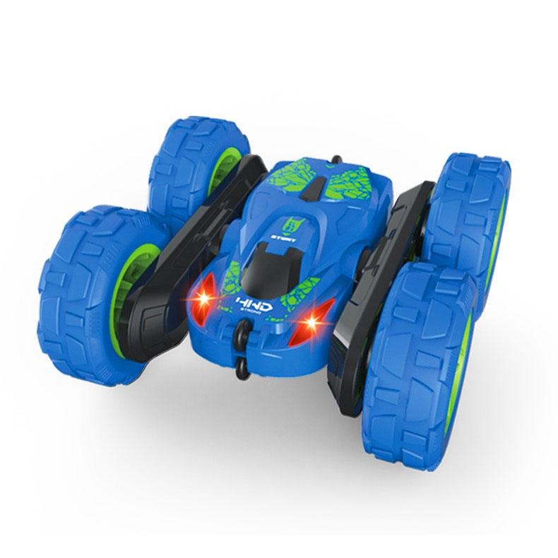 Blue Stunt Tumbling Car Toy With 2.4Ghz Remote Control-1964932153548607488