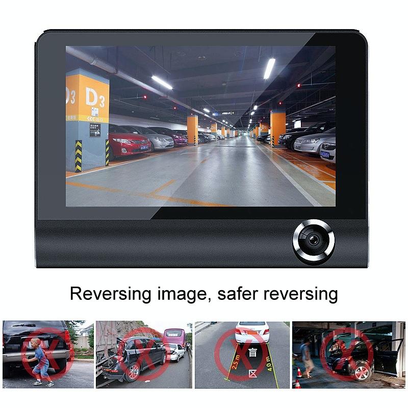 Hd 1080P Car Dvr With 3-In-1 Function And Wide Angle Night Vision - 4 Inch-1915197720902111239