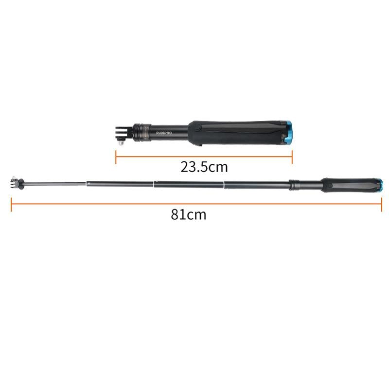 Foldable Tripod Selfie Stick For Action Cameras - 23.5-81Cm Length-1915197152213209092