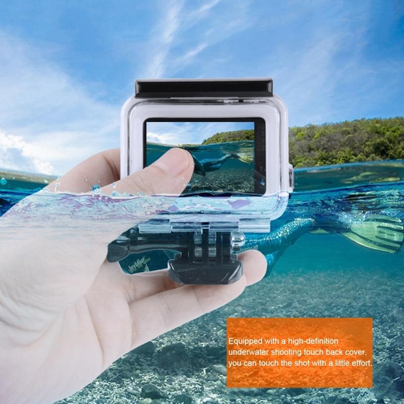 Waterproof Touch Back Cover For Gopro Hero7 - White / Silver-1915197288167378949