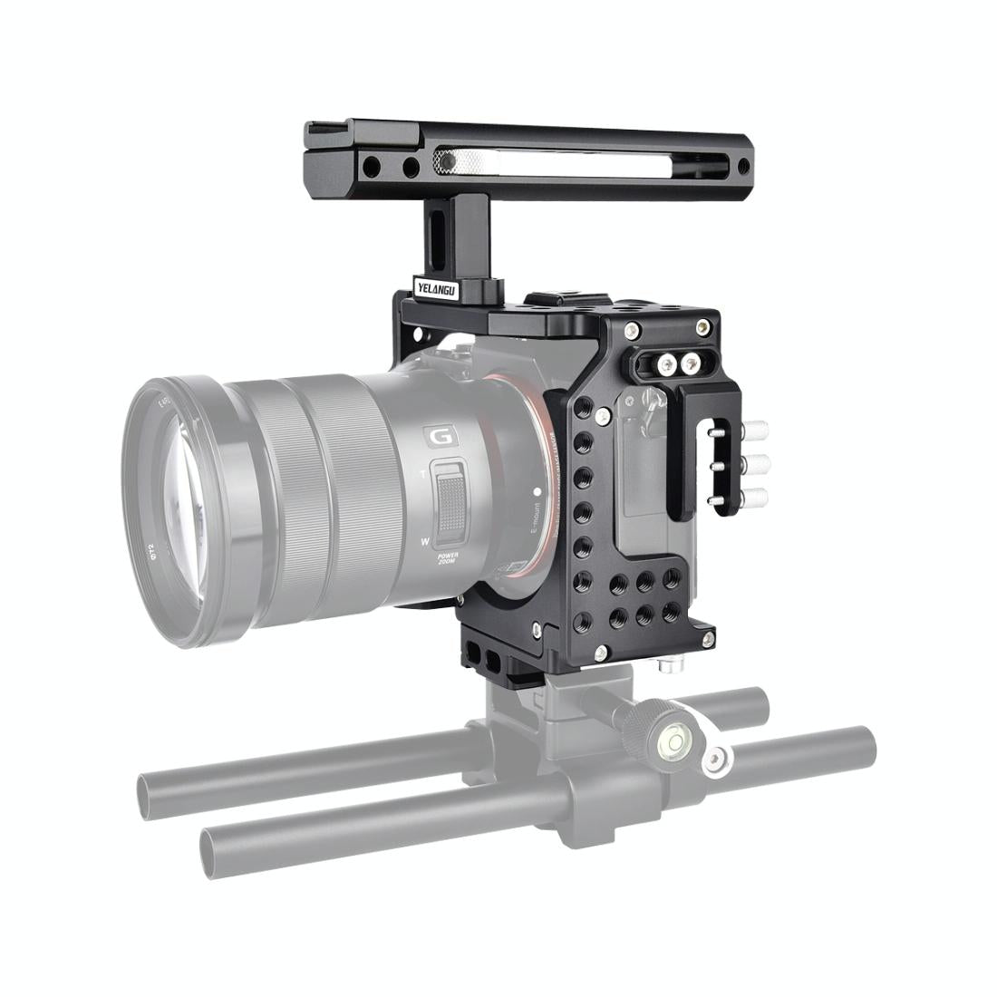 Handle Video Camera Cage Stabilizer For Sony A7K / A72 / A73 / A7S2 / A7R3 / A7R2 / A7X Black-1915196795722534912