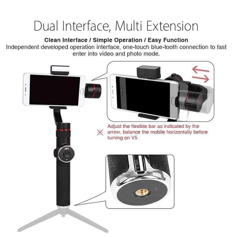 3-Axis Gimbal Stabilizer With Tripod Mount & Fill Light For Smartphones - Black-1964932174377521154
