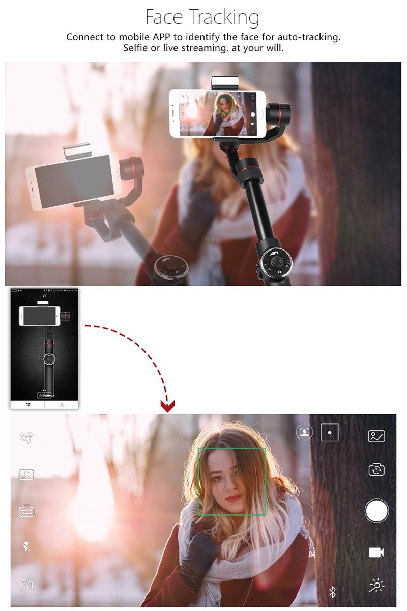 3-Axis Gimbal Stabilizer With Tripod Mount & Fill Light For Smartphones - Black-1964932174377521156