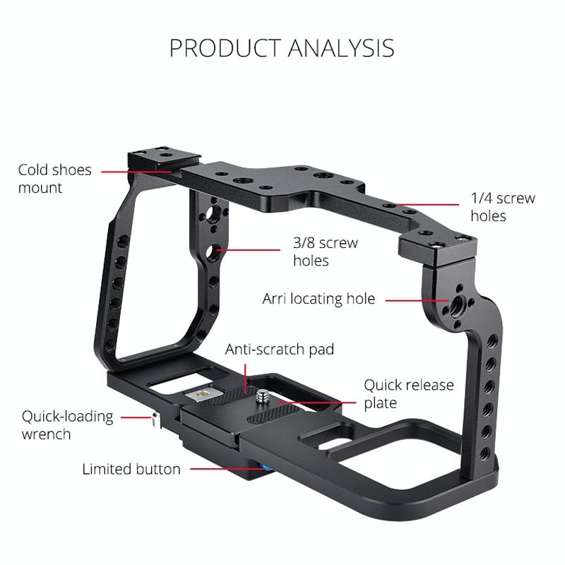 Video Camera Cage Stabilizer For Dji Bmpcc 4K - Black C9-1915196672519049221