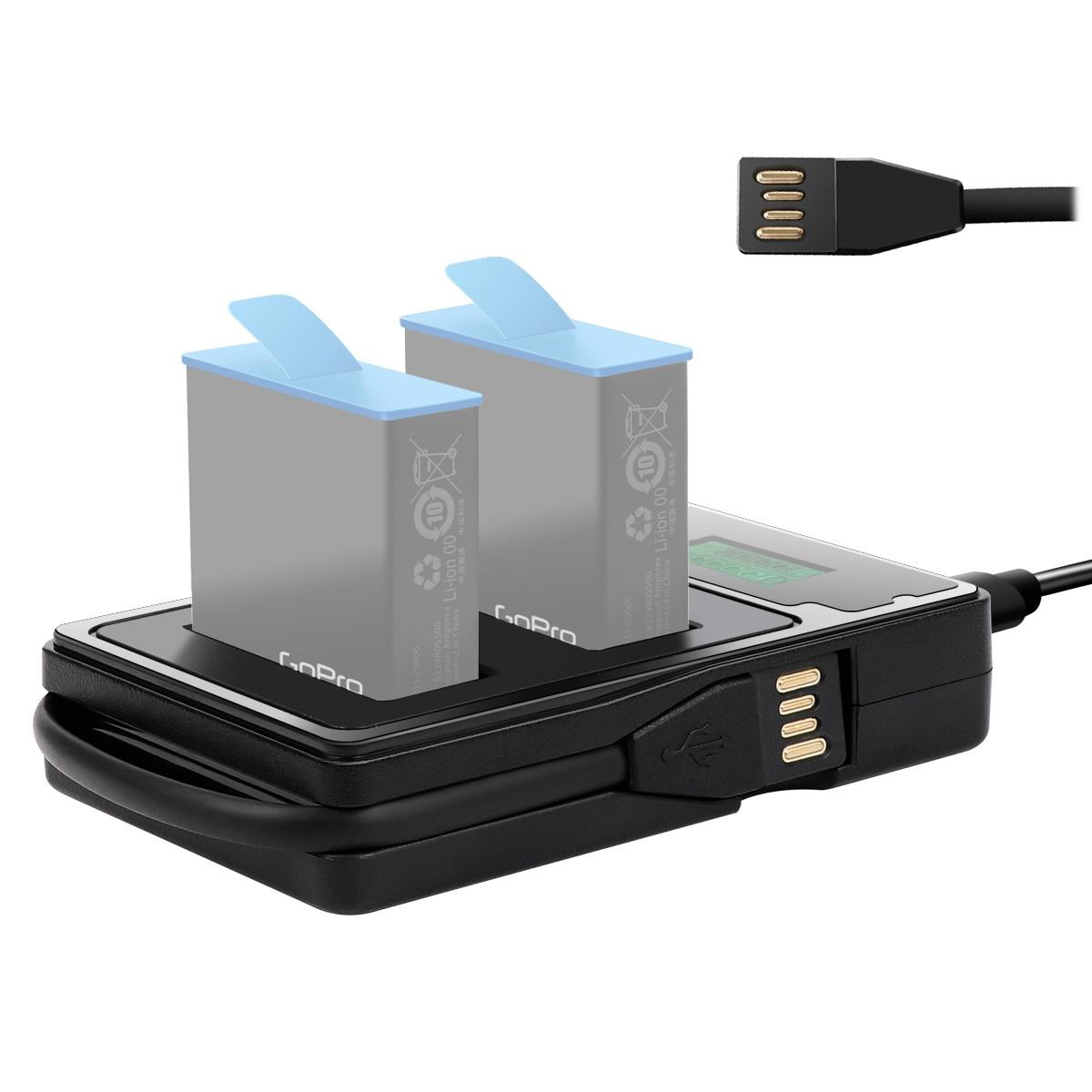 Gopro Hero9 Dual Battery Charger With Lcd Screen-1915196504482648064