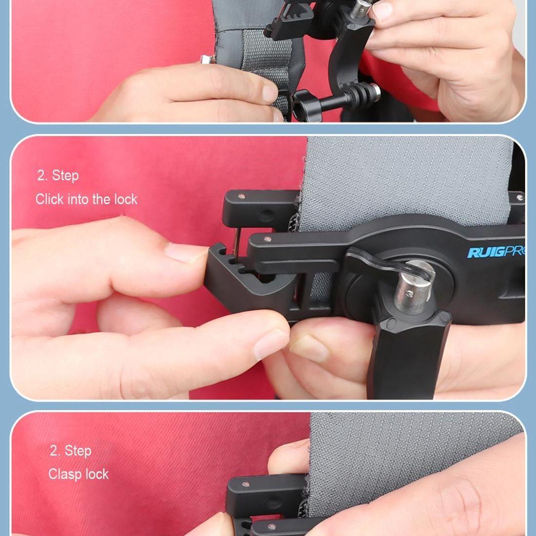 360 Degree Rotating Quick Release Backpack Strap Mount For Gopro Hero 12-1915196783915569161