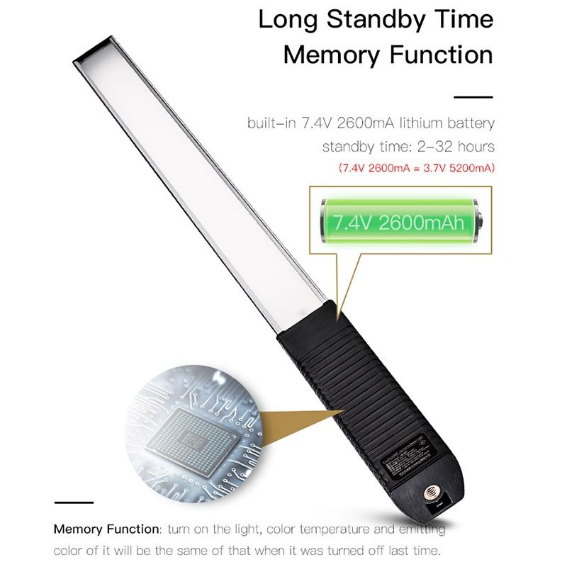 8-Colour Led Stick Video Light With Remote Control-1964932336835497986