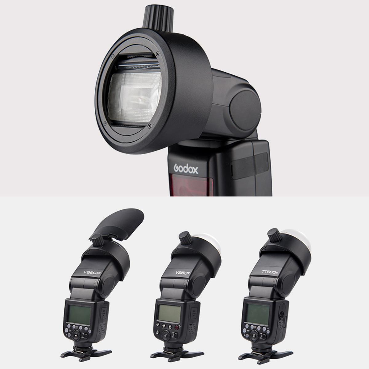 Round Flash Adapter For Tt685 / V860Ii / V350 / Tt600 - Black-1915196777175322628