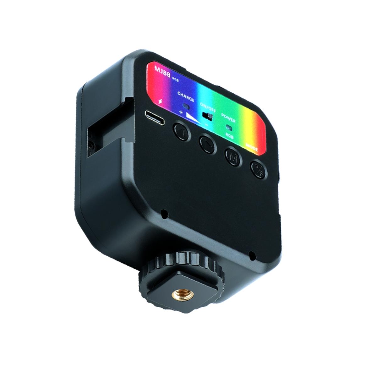 Handheld Camera Led Light With Remote - Full Colour Beauty Fill - Black-1964932170921414658