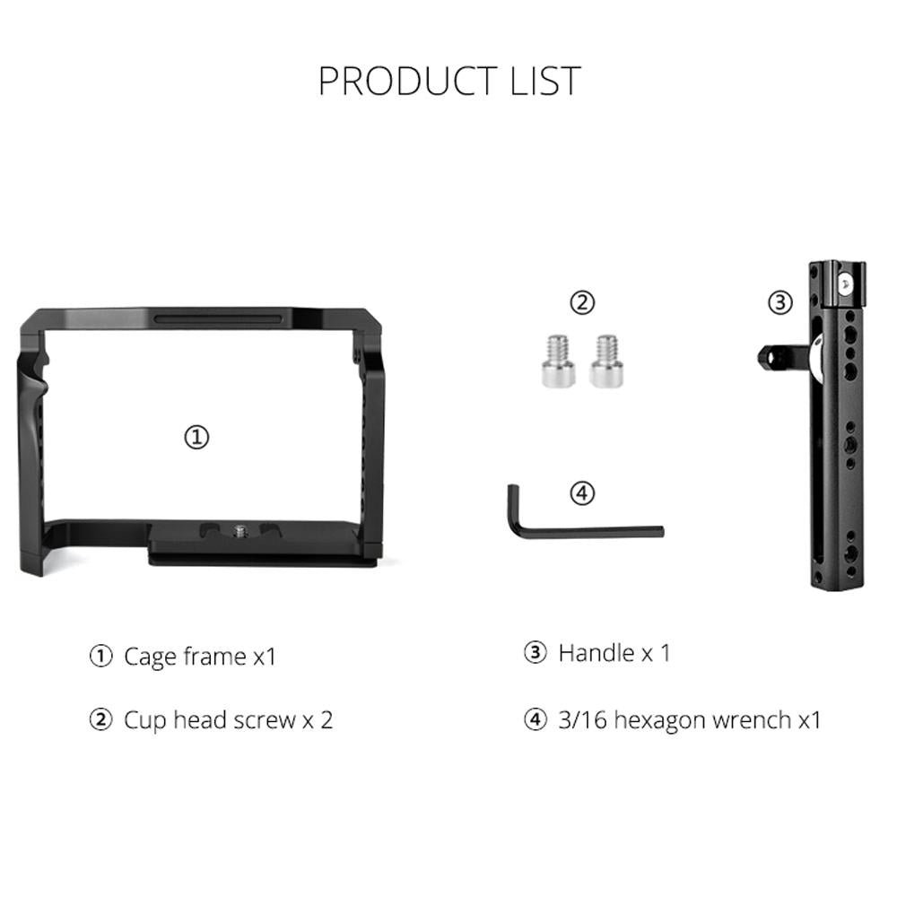 Canon R5 / R6 Video Camera Cage Stabilizer With Handle-1915196736549294087
