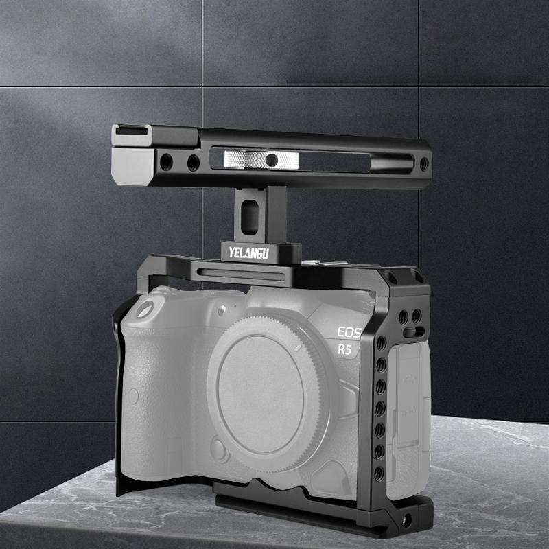Canon R5 / R6 Video Camera Cage Stabilizer With Handle-1915196736549294084