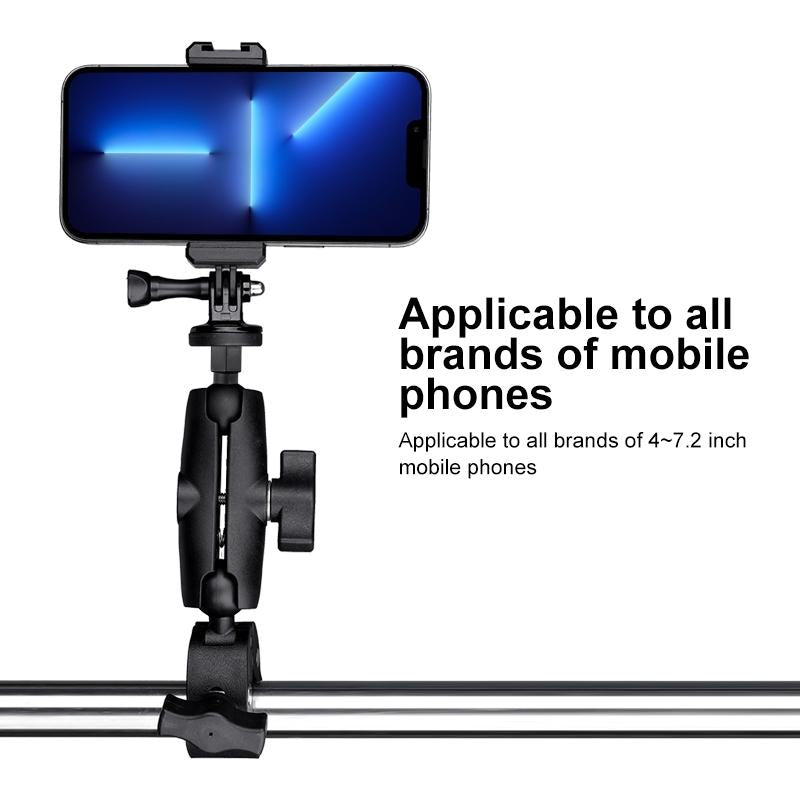 Adjustable Bike Handlebar Mount With Phone Clamp - 360 Rotation-1915196755398496261