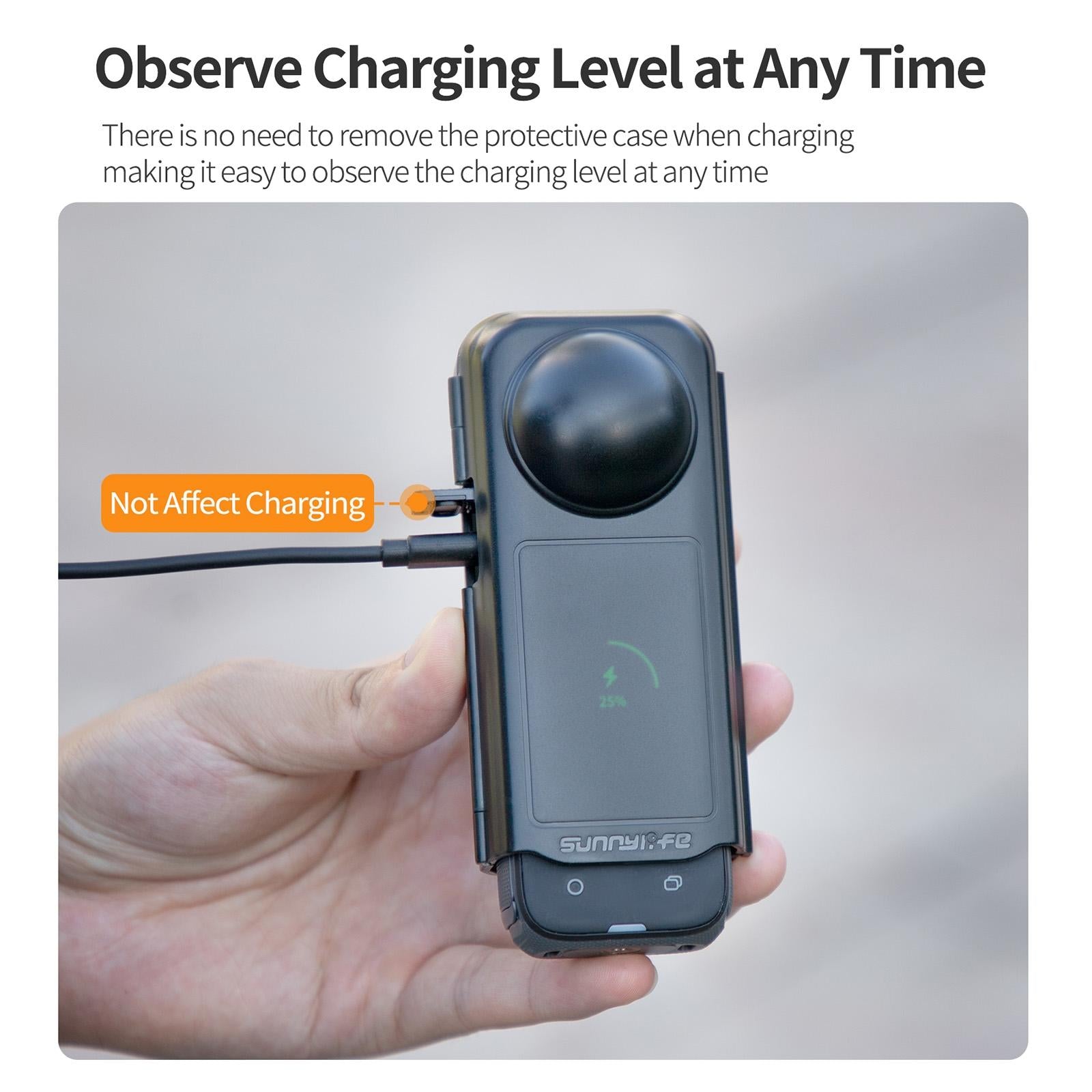 Transparent Black Sunnylife Camera Cover For Insta360 X4 With Integrated Lens Screen Protection-1915196560963145732