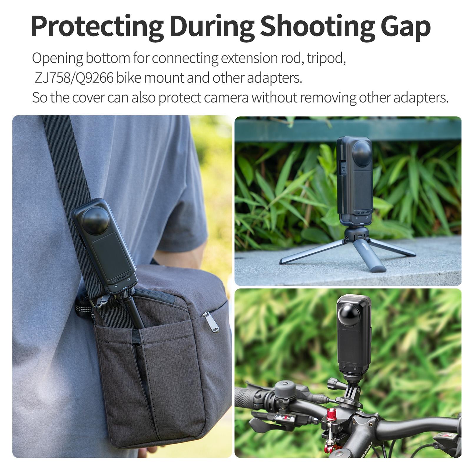 Transparent Black Sunnylife Camera Cover For Insta360 X4 With Integrated Lens Screen Protection-1915196560963145735