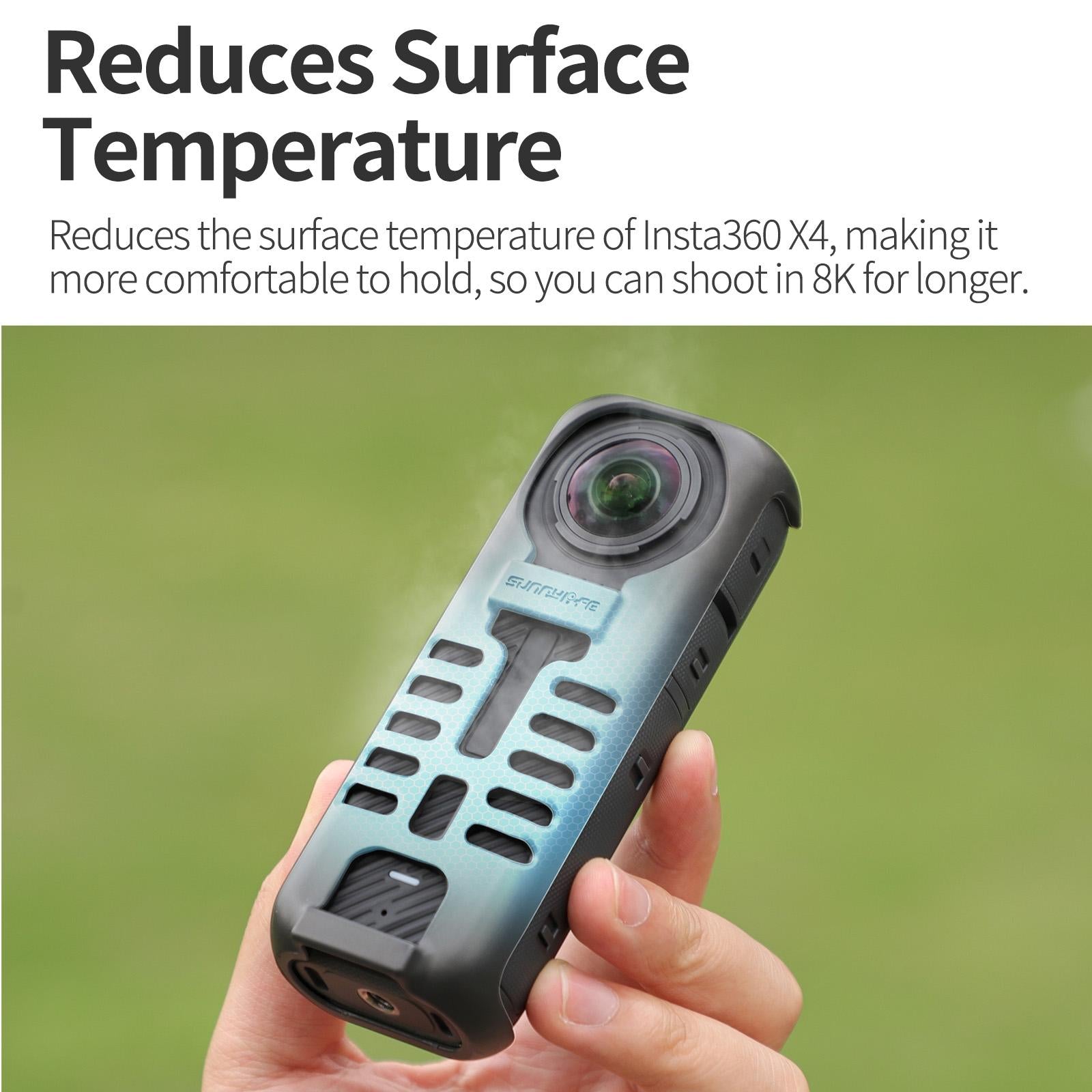 Graphene Protective Case For Insta360 X4 With Hand Strap - Black-1915196795407962116