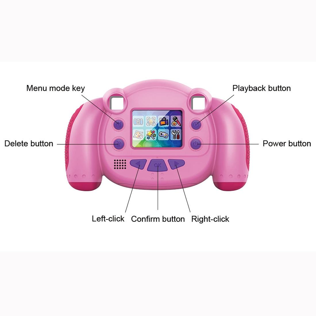 2.0 Inch Hd Screen Digital Children Camera - Pink 3Mp-1915196535486943238