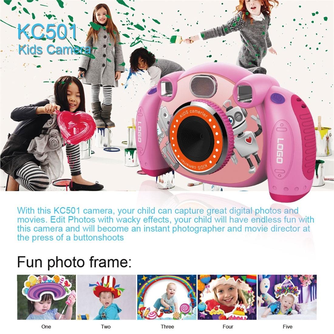 2.0 Inch Hd Screen Digital Children Camera - Pink 3Mp-1915196535486943239