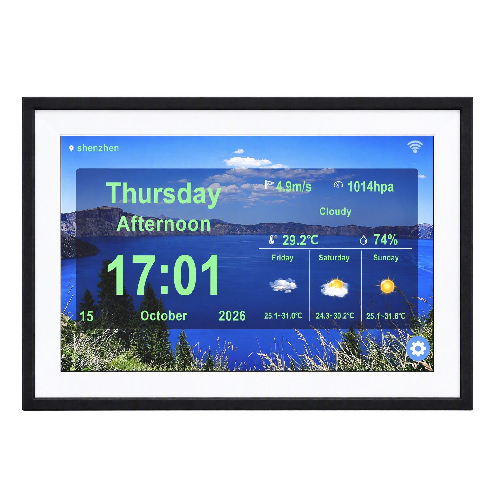 Artiss 10" Smart Digital Clock Calendar HD IPS Touchscreen Weather Photo Frame
