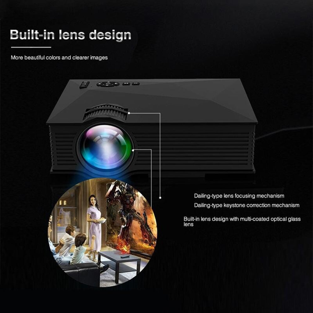 Home Theater Hd 1080P Led Projector - 80 Lumens Usb / Sd / Hdmi / Vga / Ir Support-1915197084609417220