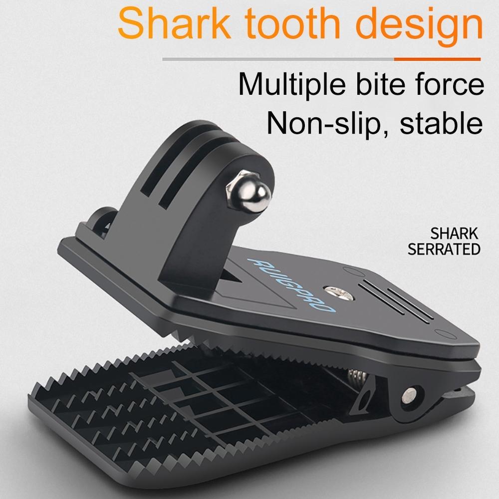 360 Degree Backpack Mount For Gopro Dji And Other Action Cameras - Rotating Clip Clamp-1915197577184284679