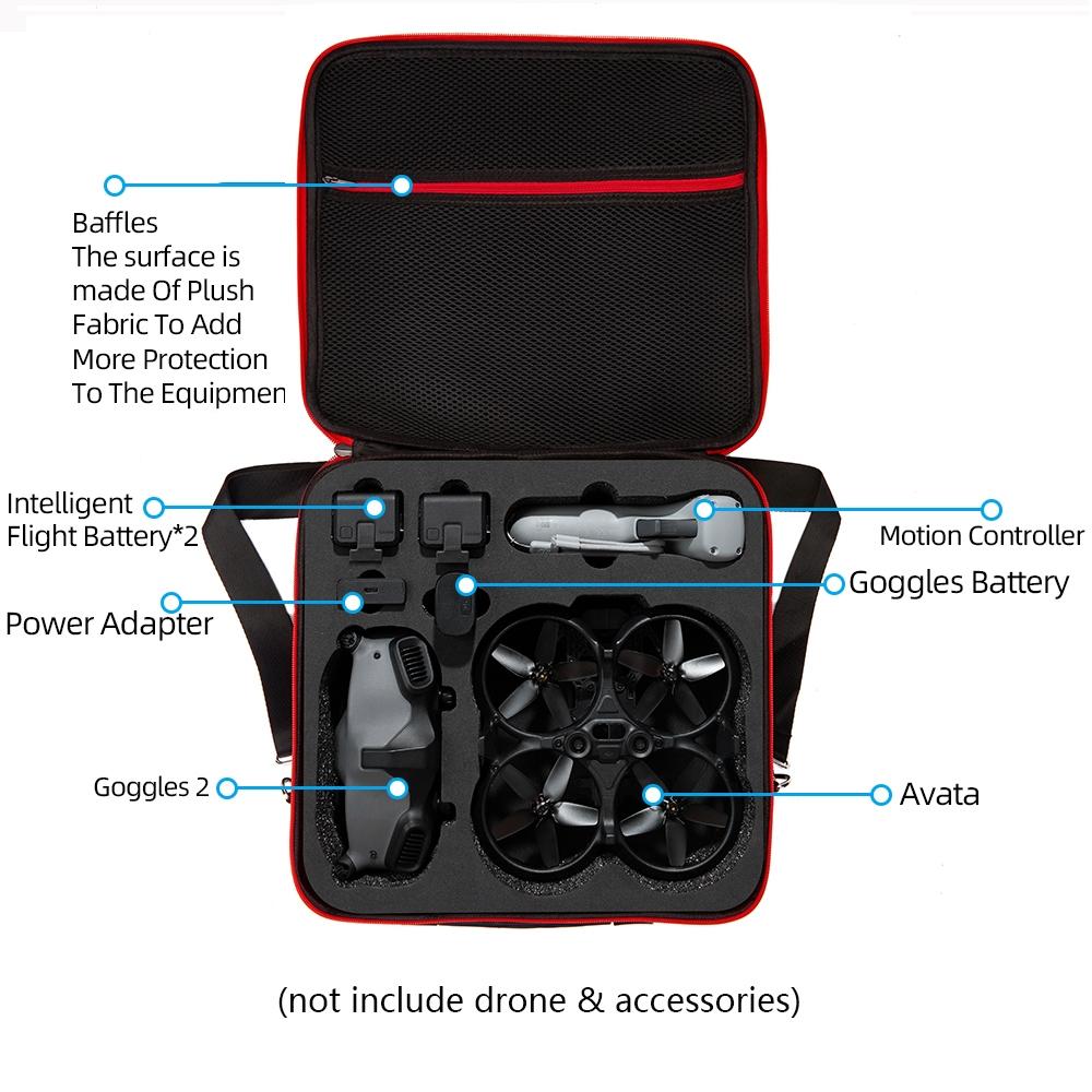 Large Shockproof Carrying Case For Dji Avata Squad With Shoulder Strap - 30 X 32 X 13.5Cm-1915197303535308804