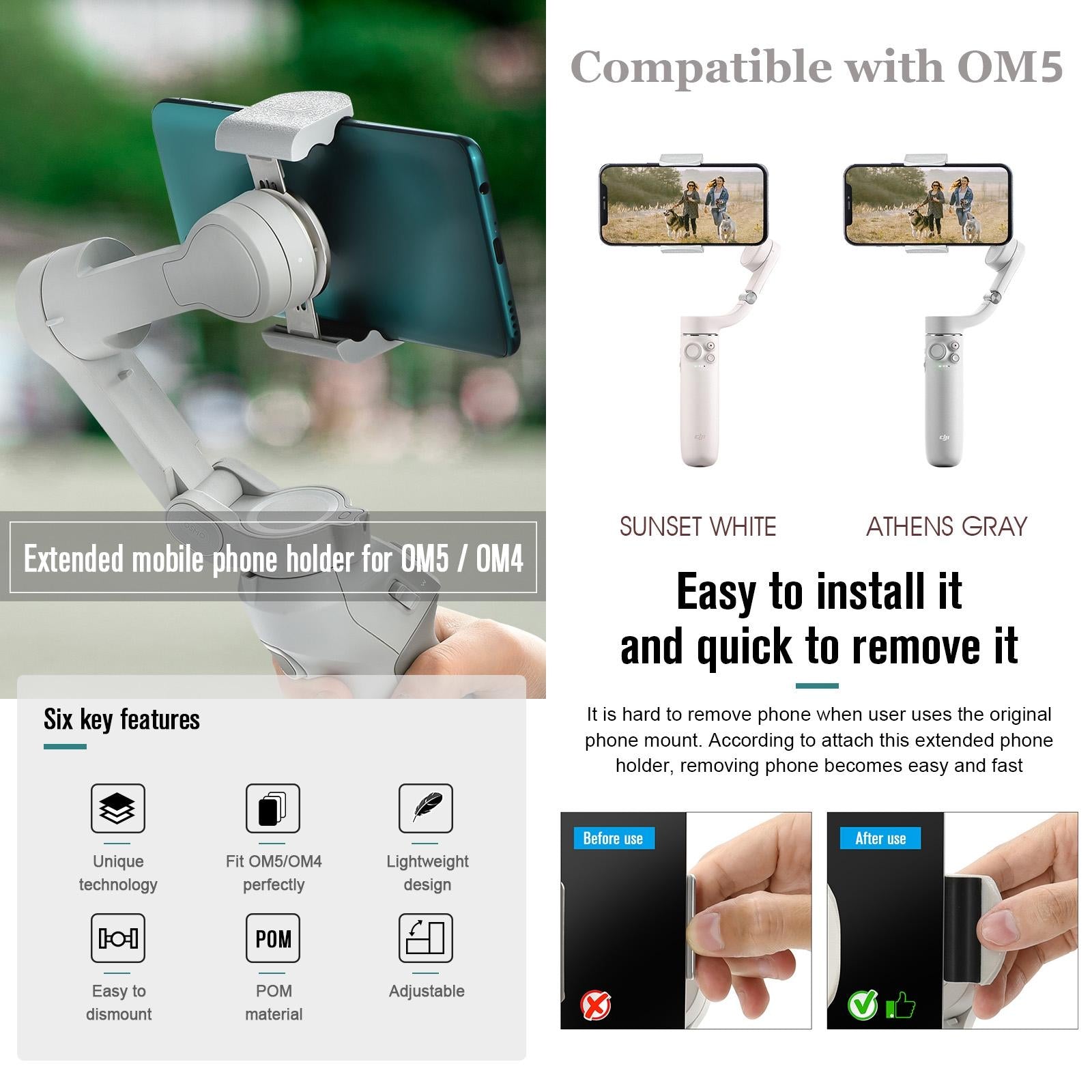 Om4 Handheld Gimbal Magnetic Buckle Expansion Bracket-1915196547621064706