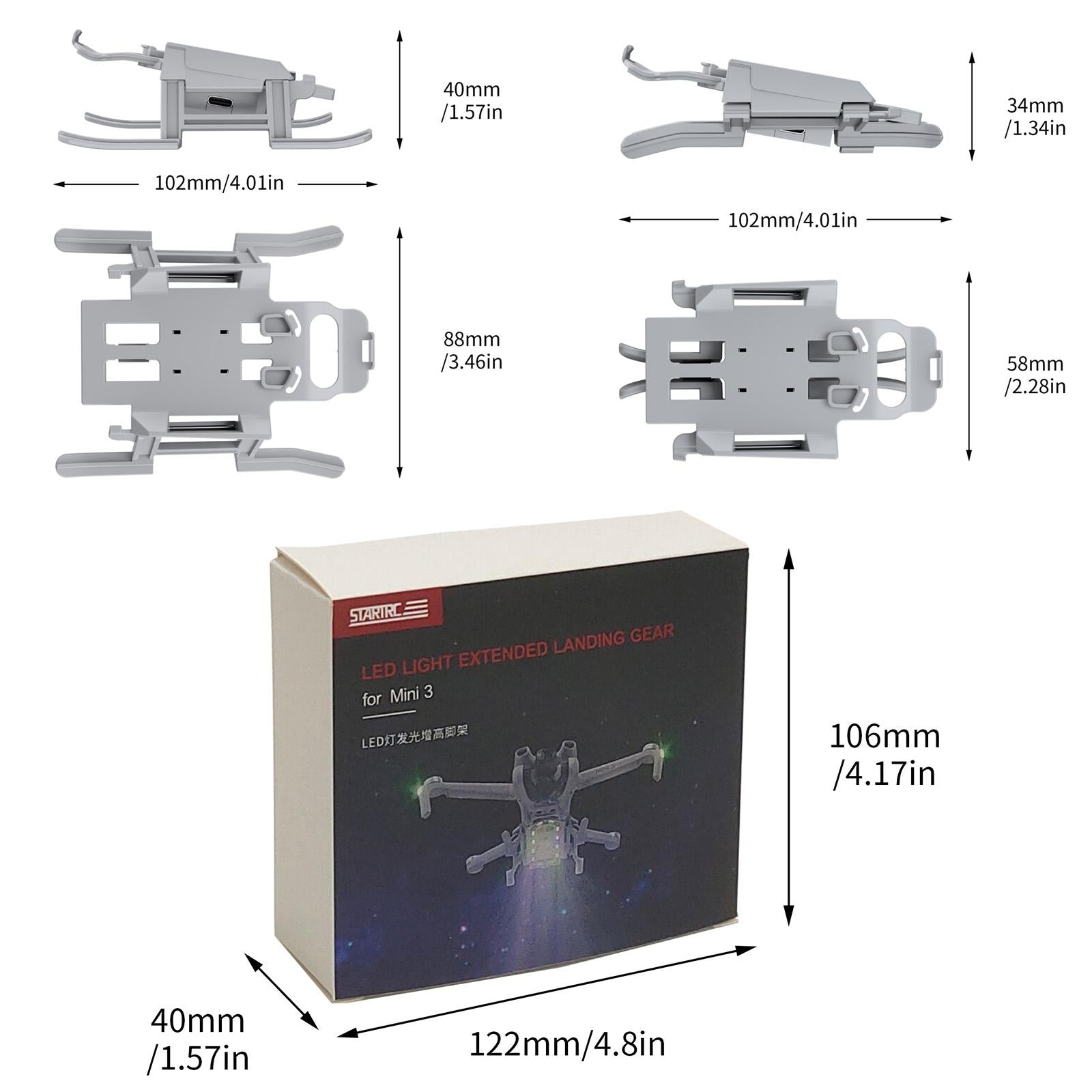 Foldable Landing Gear For Dji Mini 3 - Anti-Fall & Heightened-1964932151904440327